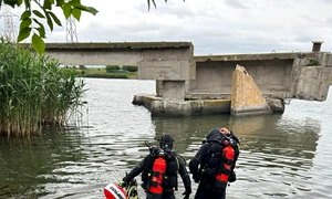 persoana cazuta in canalul Dunăre – Marea Neagră foto ISU CT