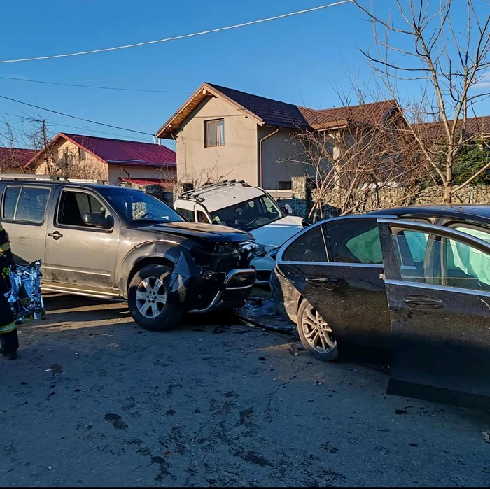 Accident grav pe un drum din Giurgiu. FOTO: ISU Giurgiu