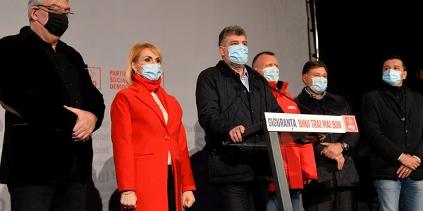 Rezultate EXIT POLL la sediul PSD Gabriela Firea Marcel Ciolacu FOTO Mediafax / Eduard Vinatoru