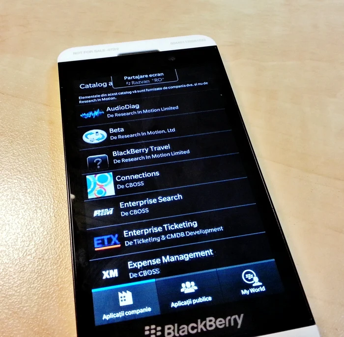 blackberry z10 partajare ecran foto adevarul