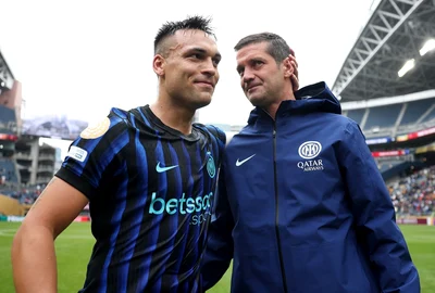 Cristi Chivu si Lautaro Martinez (Facebook) jpg