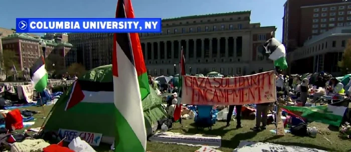 Studenții clujeni protestează după modelul colegilor de la Columbia University. FOTO: Captura video