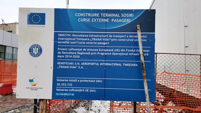 Terminalul de Sosiri Externe de pe Aeroportul Timişoara FOTO Ş.Both