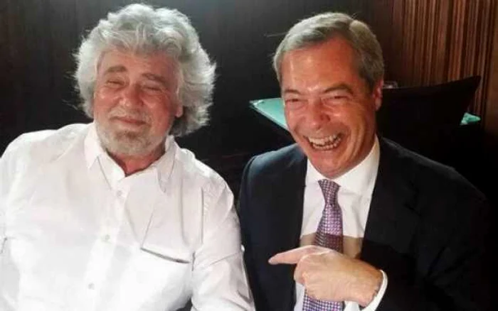 Bepe Grillo şi Nigel Farage, întâlnire la Bruxelles