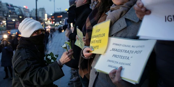 Protest magistraţi la Palatul de justiţie din Bucureşti FOTO Inquam Photos / Octav Ganea 