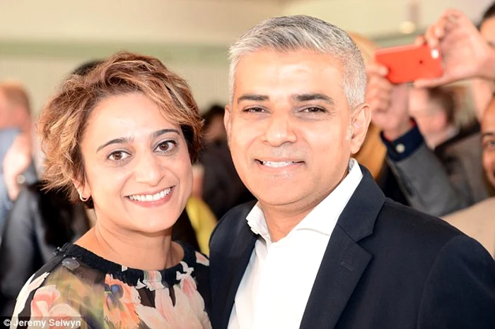 Sadiq Khan si sotia sa FOTO dailymail.co.uk