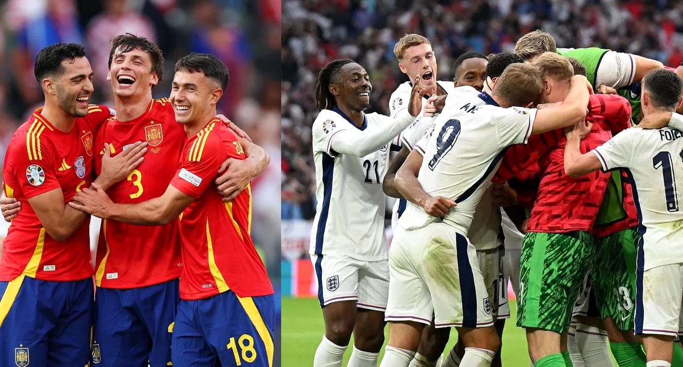Spania și Anglia, bucurii după calificarea în finala Euro 2024