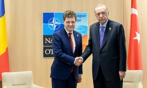 Nicușor Dan și președintele Turciei, Recep Tayyip Erdogan foto X jpeg