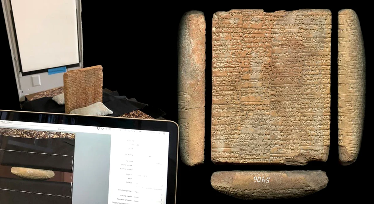 Cercetători de la Muzeul Național al Danemarcei și Universitatea din Copenhaga au analizat, identificat și digitizat o mare colecție de tăblițe cuneiforme (© Troels Pank Arbøll)