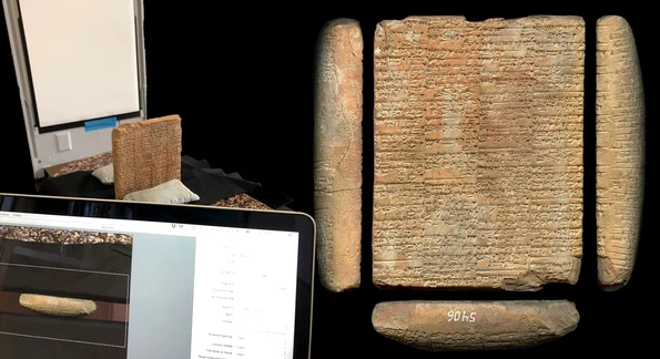 Cercetători de la Muzeul Național al Danemarcei și Universitatea din Copenhaga au analizat, identificat și digitizat o mare colecție de tăblițe cuneiforme (© Troels Pank Arbøll)