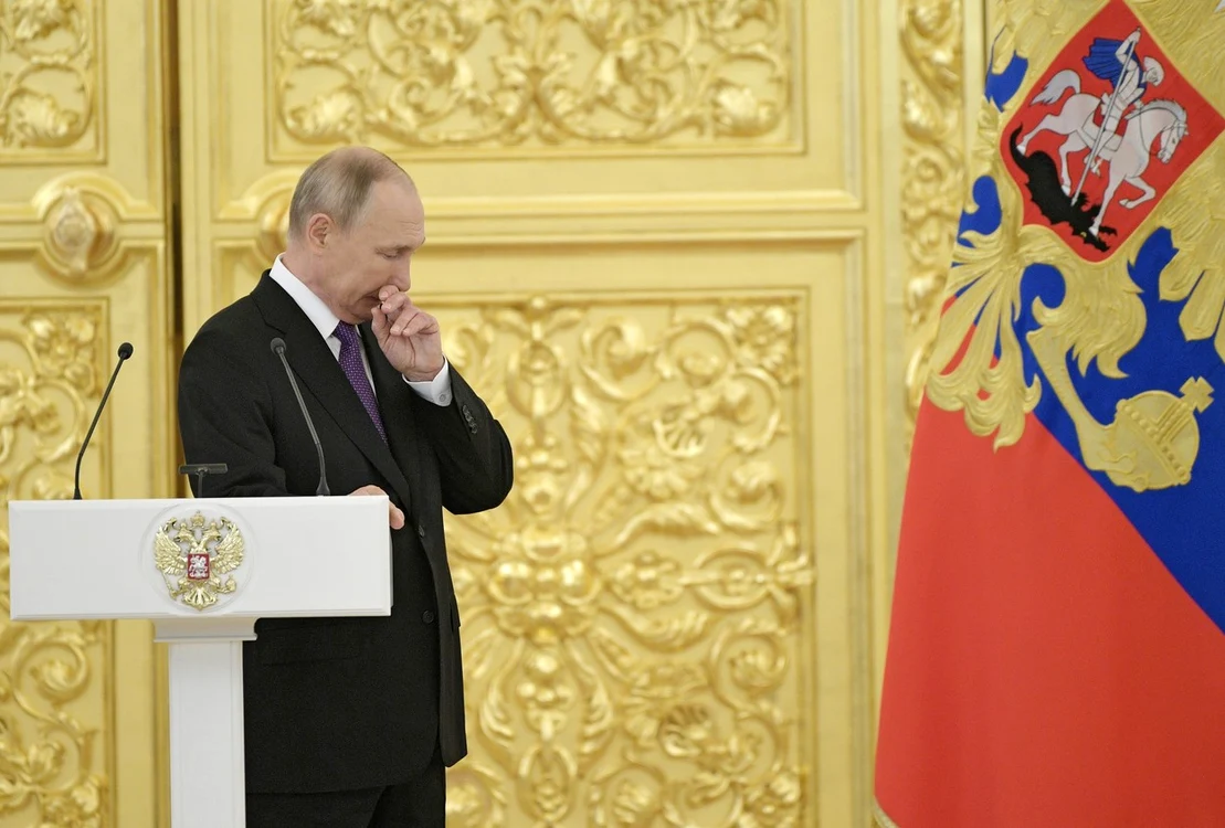 Vladimir Putin pe coridoarele Kremlinului FOTO Profimedia