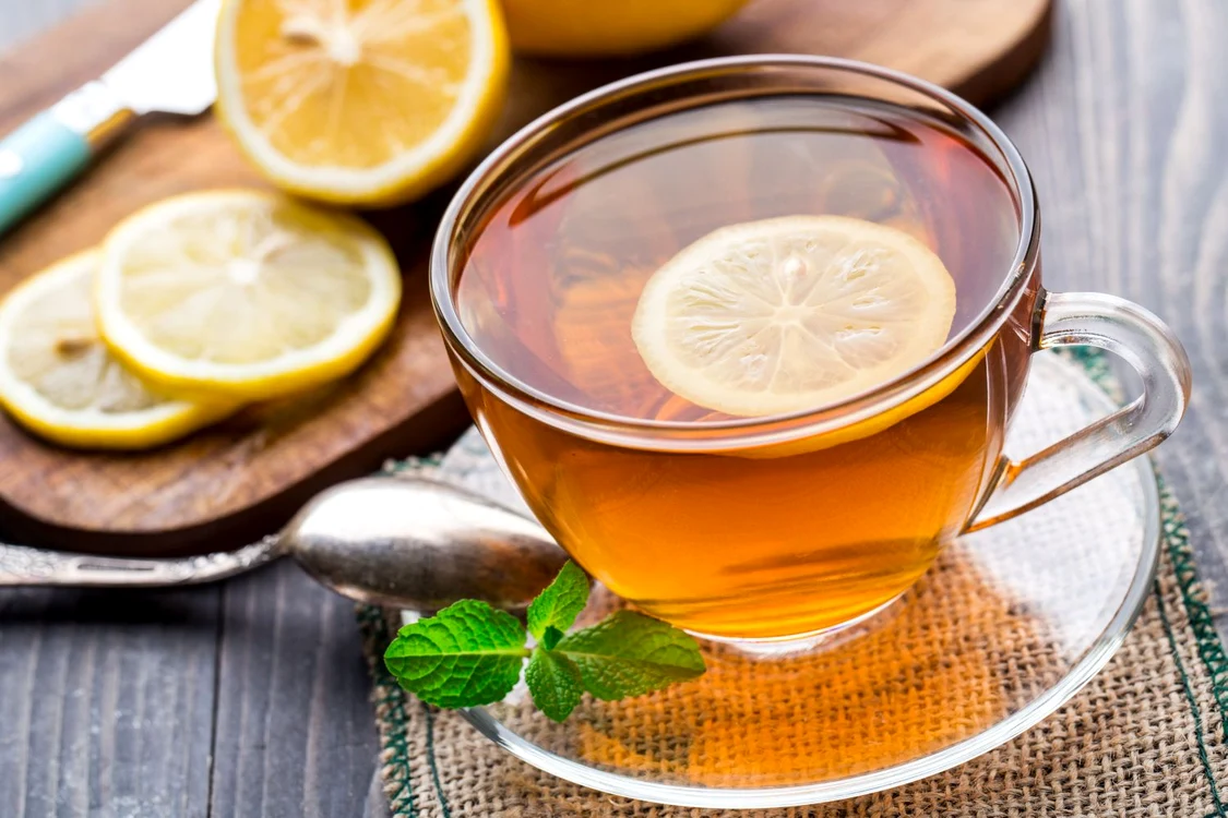 35622089   cup of tea with mint and lemon jpeg