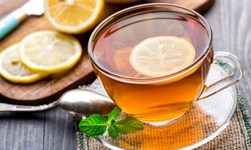 35622089   cup of tea with mint and lemon jpeg