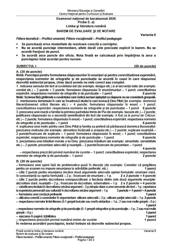 Barem Bacalaureat 2026, Limba Română, Uman (1) png