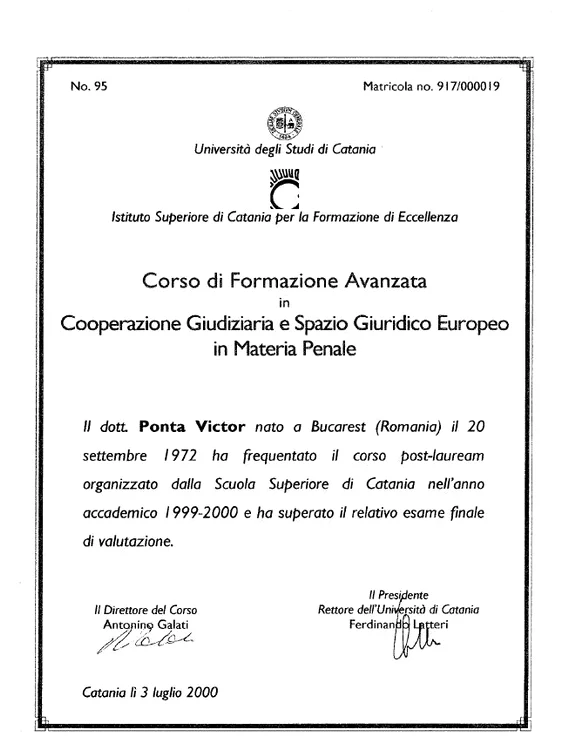 diploma catania ponta