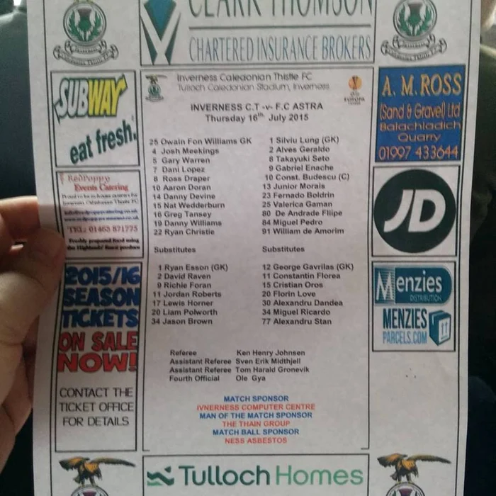 
    Florin Love e trecut pe foaia de joc  