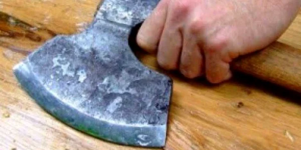 Tânărul şi-a lovit neamurile cu toporul în cap.