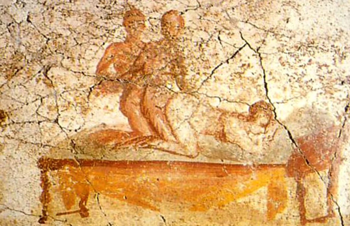 Frescă din Pompeii. Sex în Roma antică. FOTO swide.com