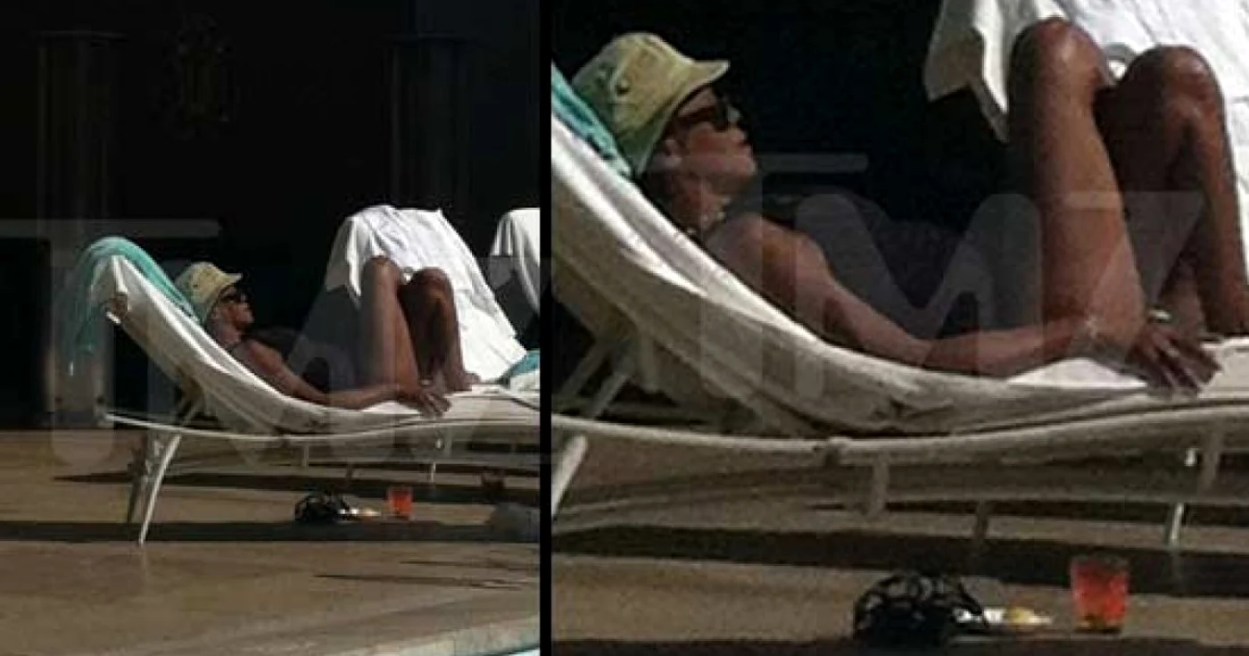 Whitney Houston la piscina hotelului Beverly Hilton
