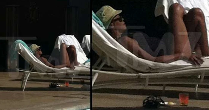 Whitney Houston la piscina hotelului Beverly Hilton