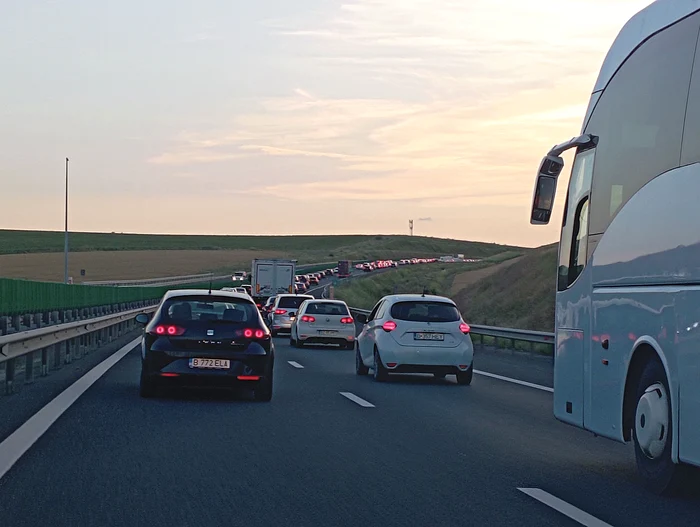 Pe A2 cozile de mașini  au măsurat și  30 de kilometri. Foto: Blitz 