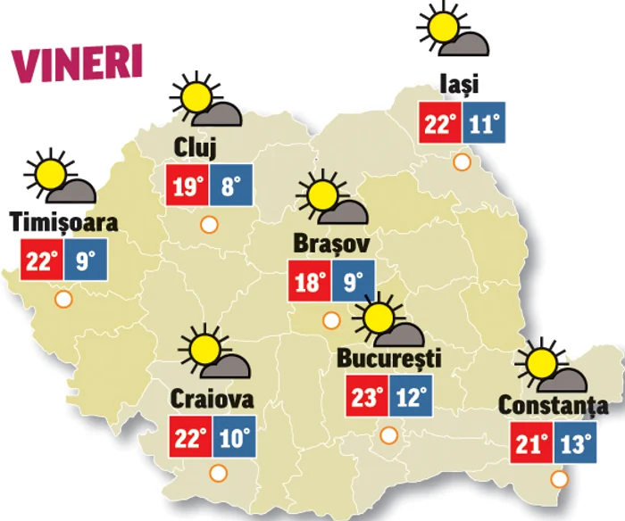 Prognoza meteo 29 mai anunță vreme frumoasă cu soare in toată țara