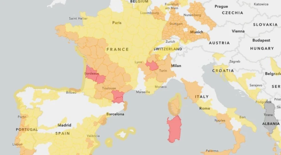 Furtuna Nils lovește vestul și sud-vestul Europei: vânt extrem, inundații și risc de avalanșe