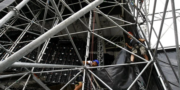 Pregătirile pentru primul concert al lui Andre Rieu în Bucureşti FOTO David Muntean