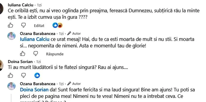 Insultele au curs în comentarii. FOTO Facebook