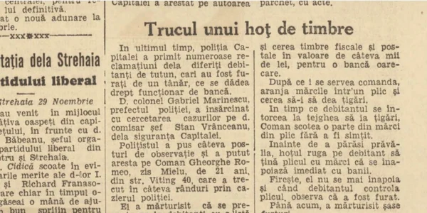 hot de timbre, Universul, 1924.jpeg