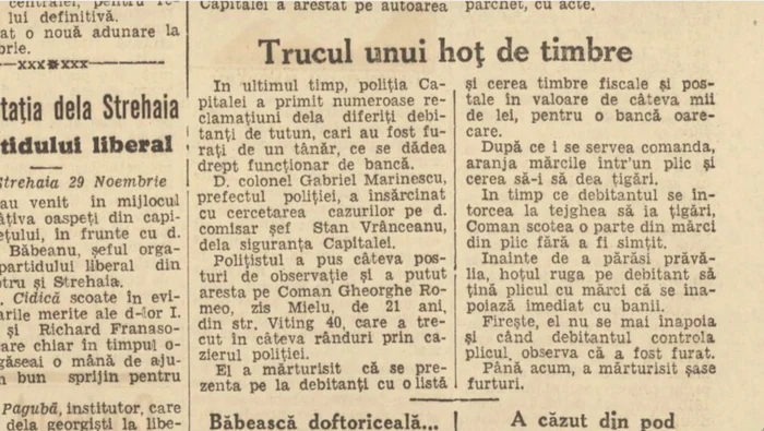 hot de timbre, Universul, 1924.jpeg