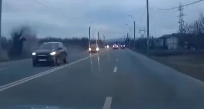Tragedie pe șoseaua Hunedoara - Deva. Sursa: captură video