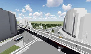 Pasajul Doamna Ghica va fi realizat peste intersecția cu Șos Coelntina și va avea două benzi pe sens jpeg
