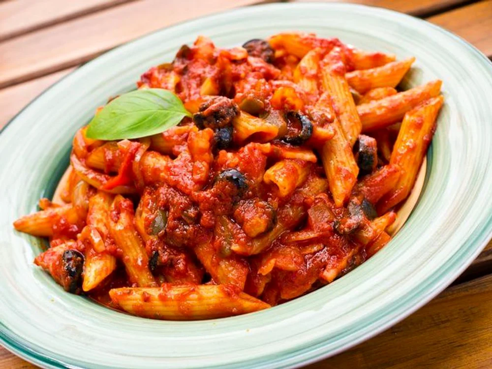 
    Penne arrabbiata de post  