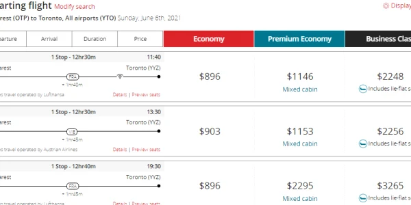 rezervari air canada bucuresti toronto 1