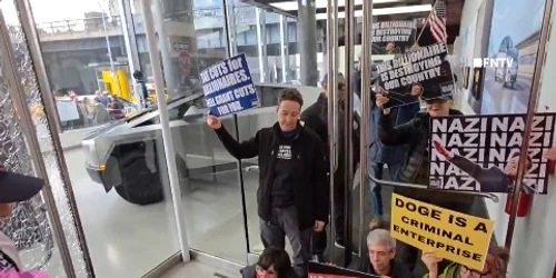 tesla protest FOTO X