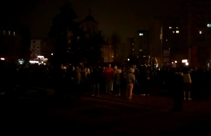 Protestul a  durat până aproape de ora 21.00