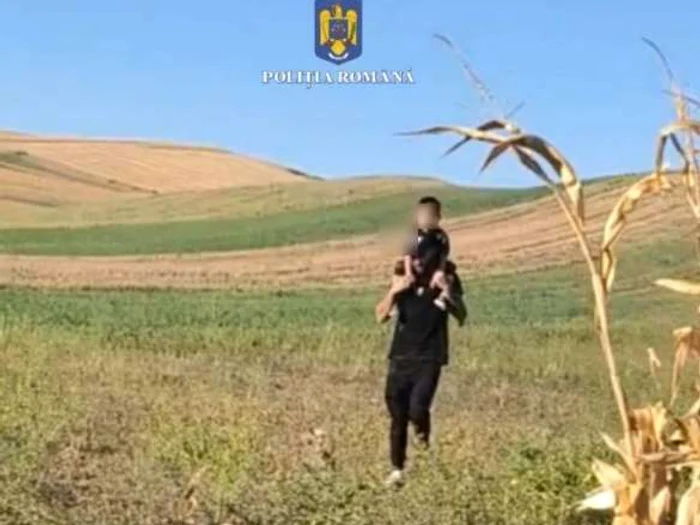 Copilul a fost salvat. FOTO Poliția Română