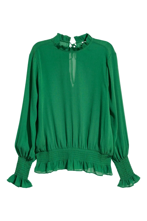 Bluză de şifon creponat, H&M, 49,90 lei jpg jpeg