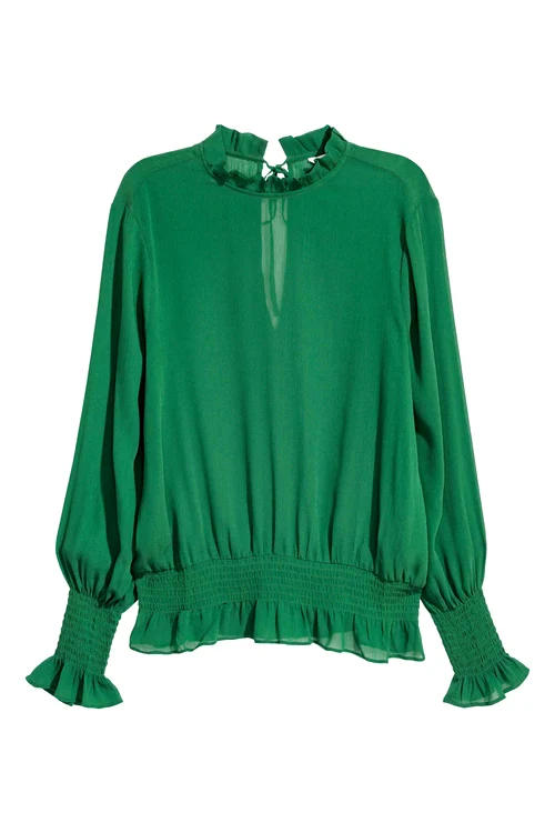 Bluză de şifon creponat, H&M, 49,90 lei jpg jpeg