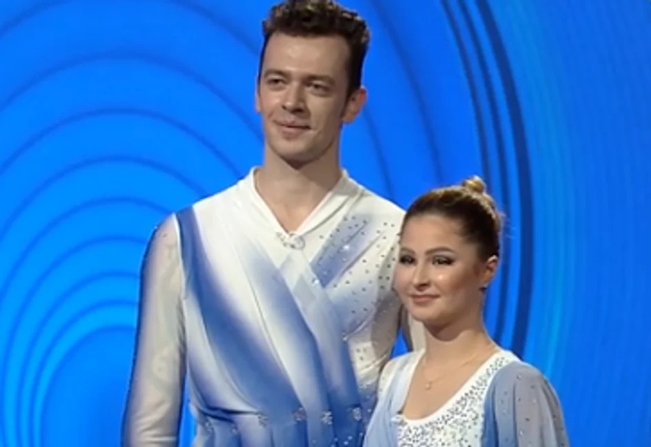 Jean Gavril și Ana Maria Ion, show pe scena de gheață de la Dancing on Ice  Foto: Captură Video