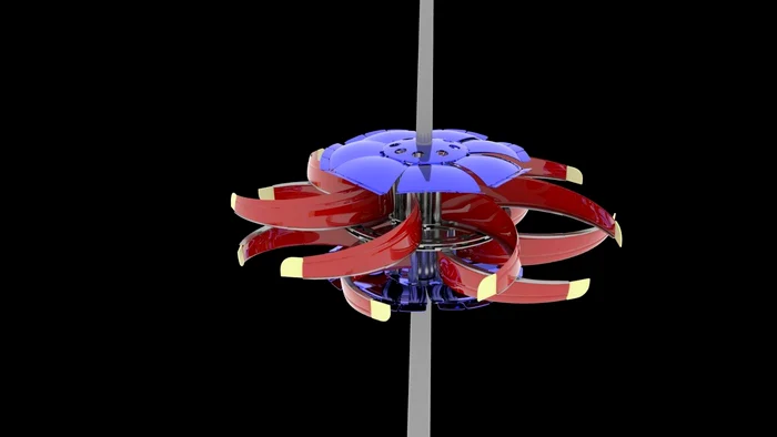 Turbina eoliană cu pale dublu contrarotativ, creată de arădeanul Dănuț Sobol SURSA D.S.