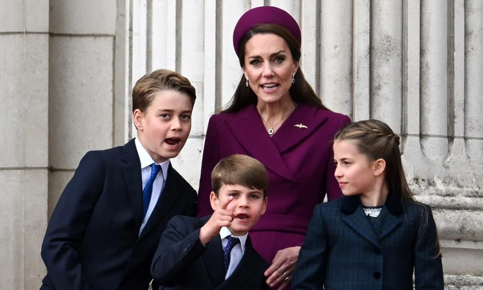Kate Middleton, Prințul George, Prințesa Charlotte și Prințul Louis Foto Profimedia jpg