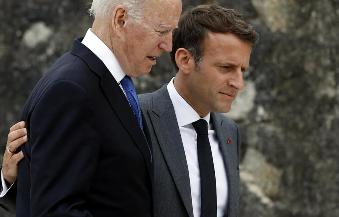 Preşedintele SUA, Joe Biden şi omologul său francez, Emmanuel Macron