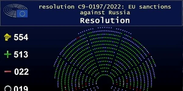 Rezoluţia Parlamentului European prin care se cere un embargo imediat a fost adoptată cu o largă majoritate