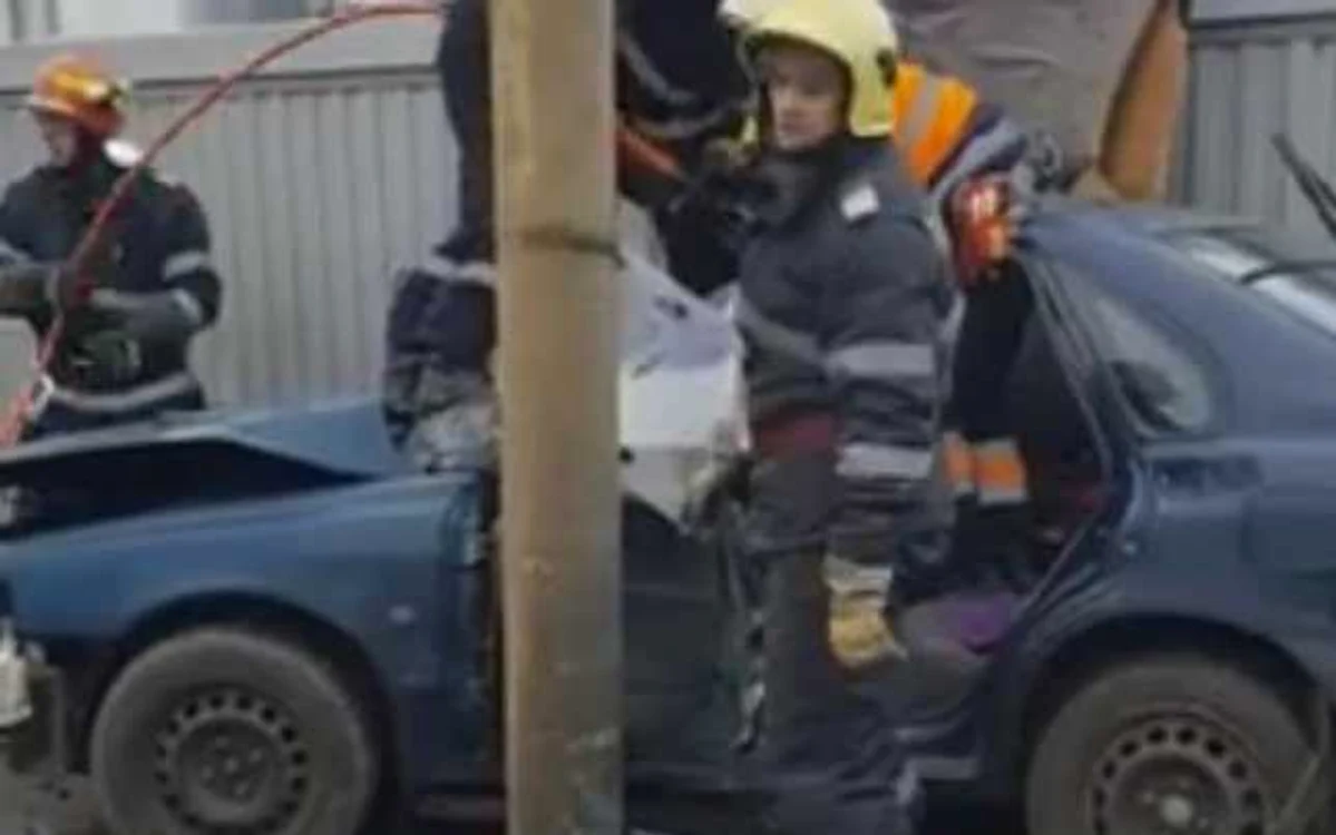 Accident pe strada Stan Vidrighin din Timişoara FOTO captură ISU Timiş