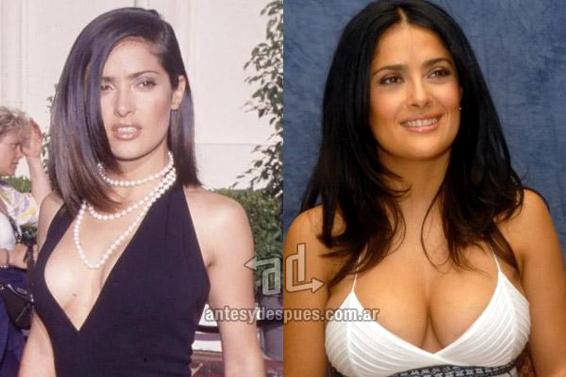 salma hayek silicoane, vedete tunate, dive siliconate