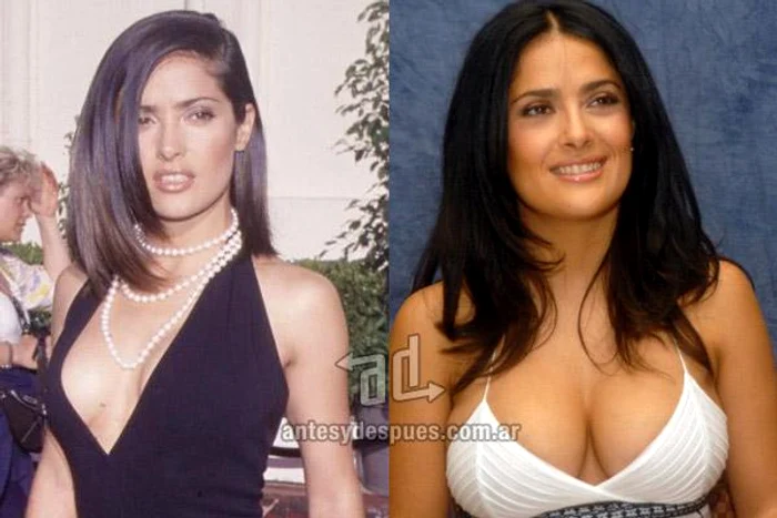 salma hayek silicoane, vedete tunate, dive siliconate