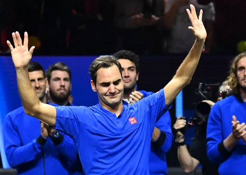 Roger Federer la meciul de retragere FOTO AFP