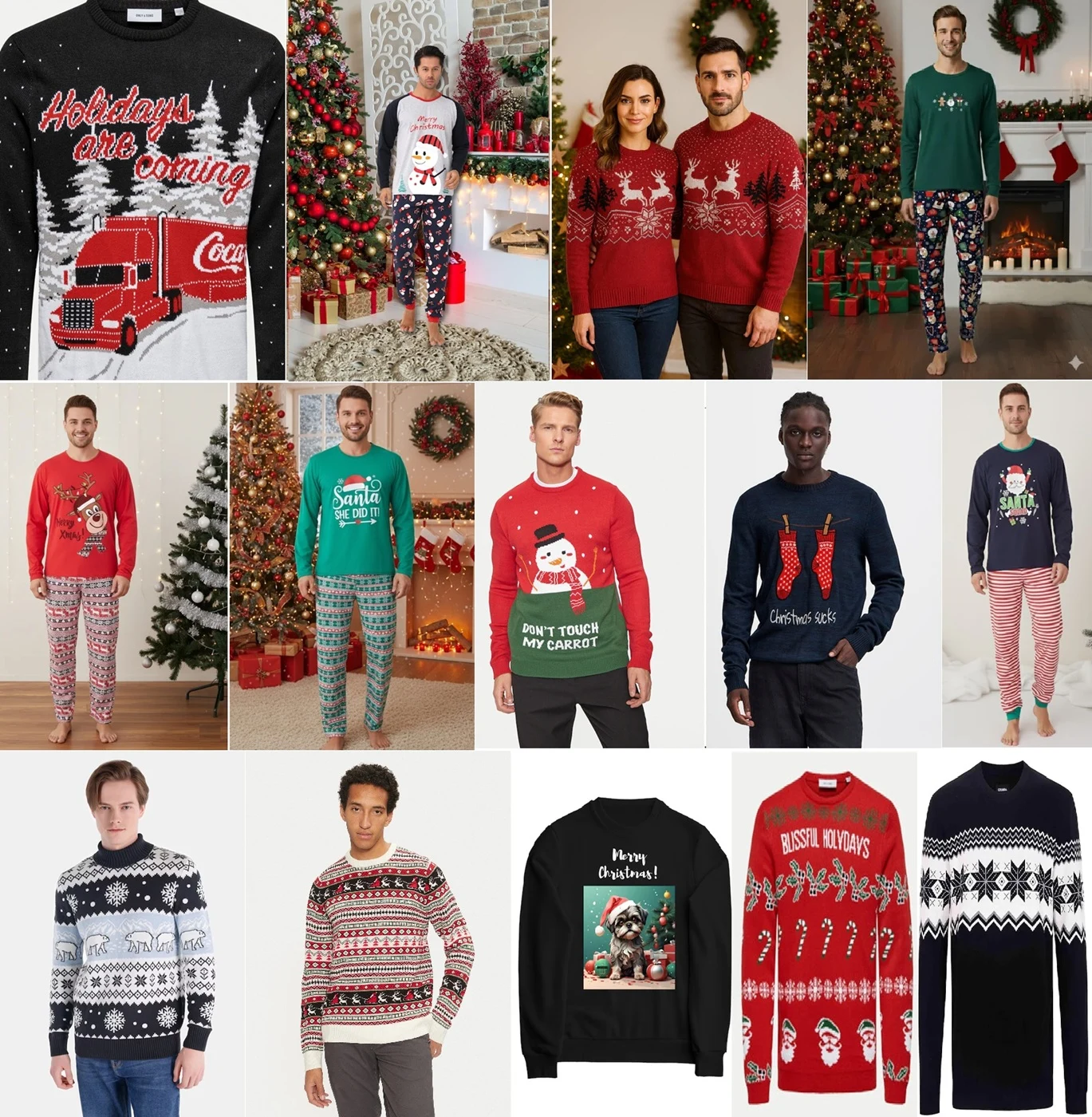 Cadouri de Crăciun pentru bărbați care aduc zâmbete: cele mai haioase pijamale și pulovere, sub 100 de lei, care fac sărbătorile memorabile